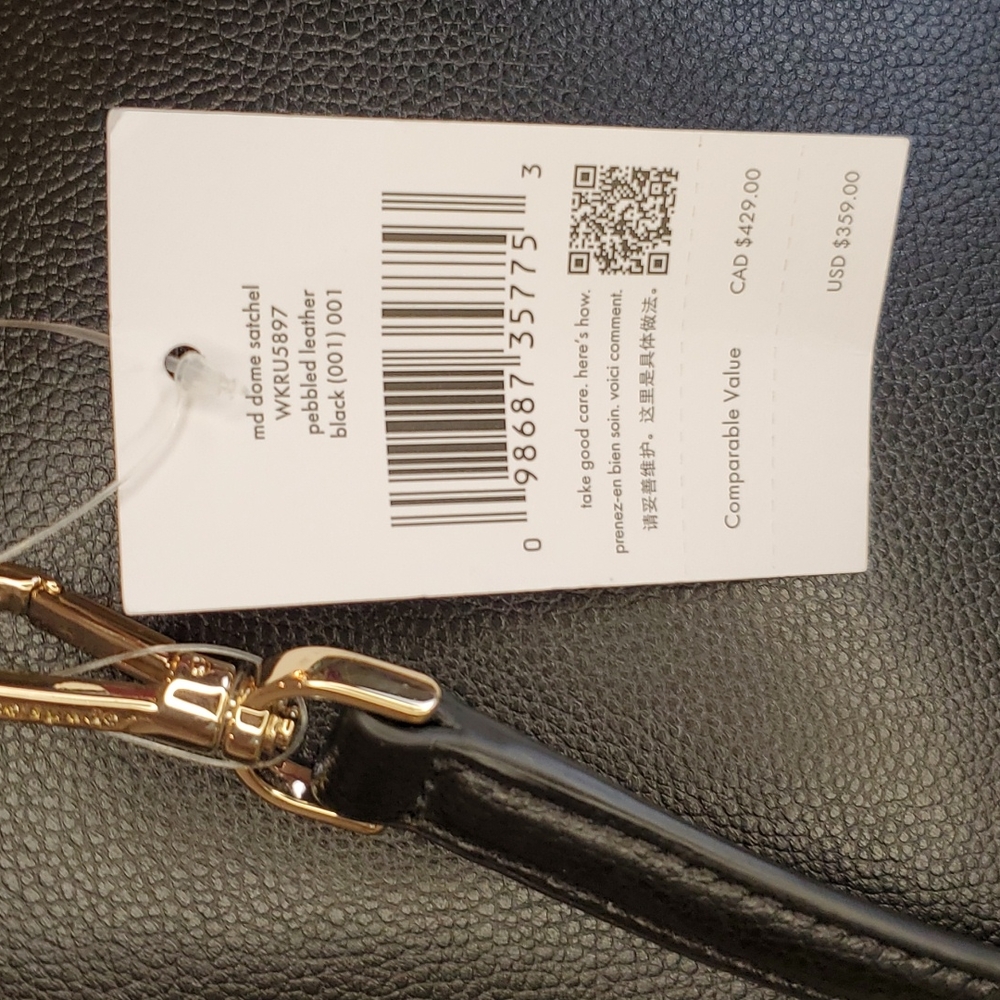 🎉HP🎉! Kate Spade ♥️NWT♥️ Medium Black Dome Satchel! - Picture 10 of 16
